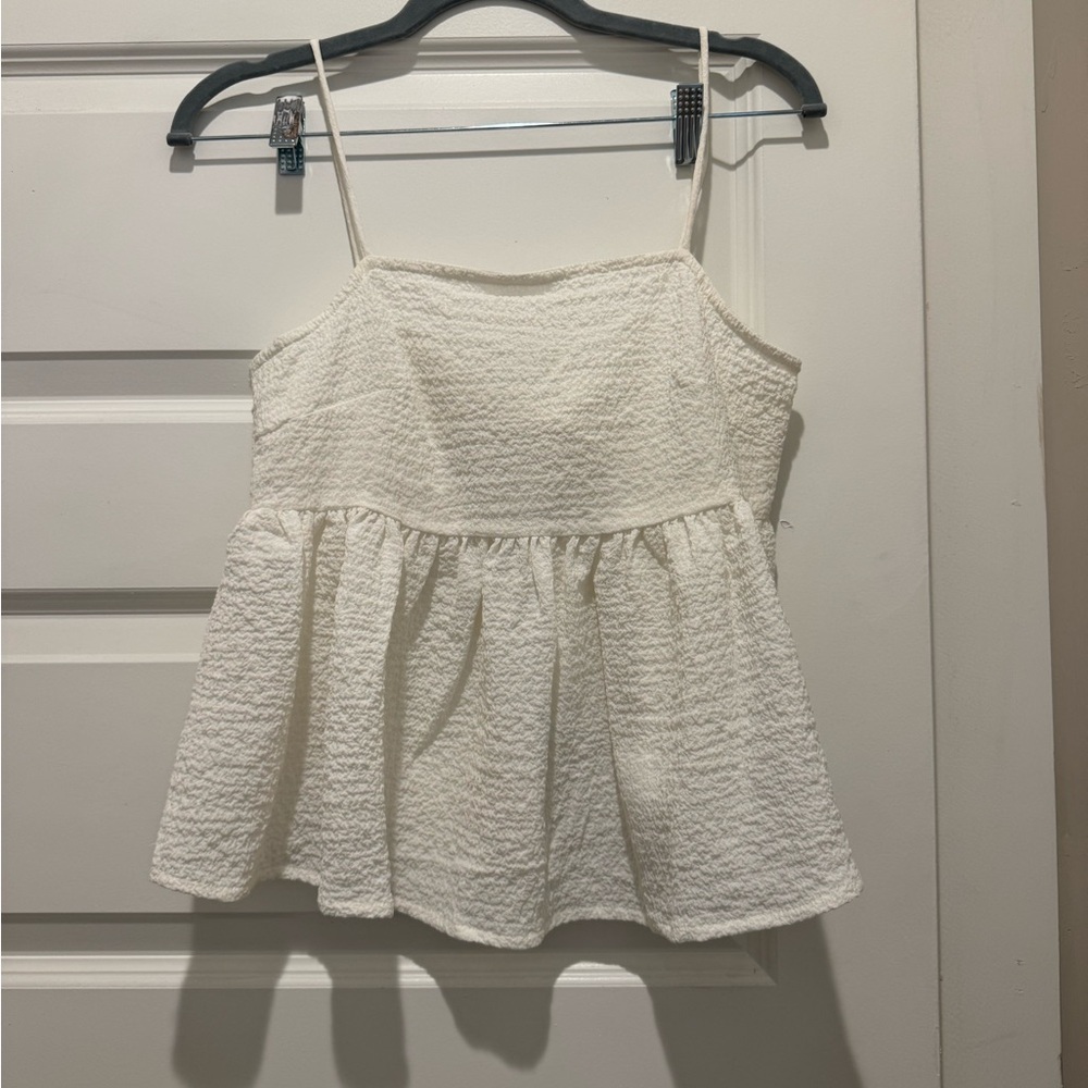 Only White Textured Blouse